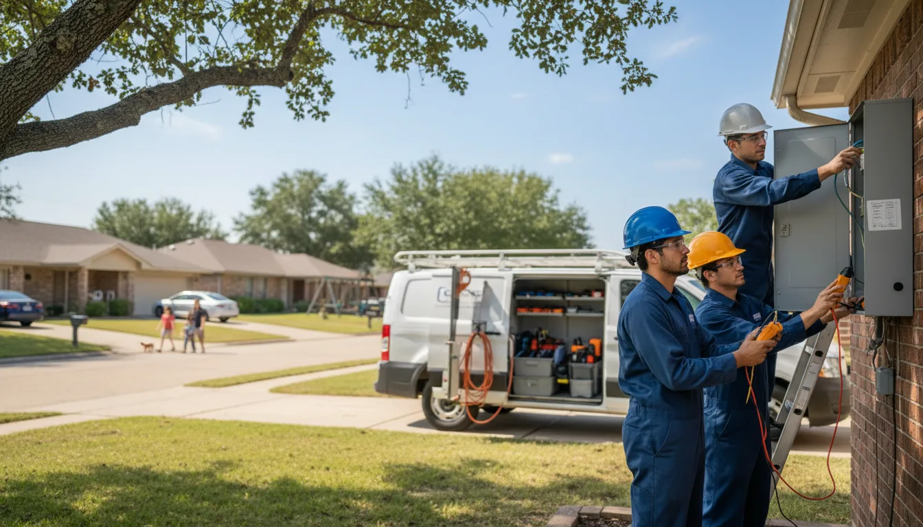 Certified electrician providing emergency electrical services in Clear Lake, IA